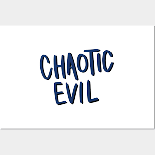 Chaotic Evil Alignment Handwritten Posters and Art